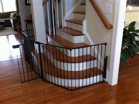 We advise purchasing summer infant banister to banister universal gate mounting kit for a more reliable fixation and child safety locks for an additional security. Garman Homes Unplugged: Cool Stairs...Tricky Gate