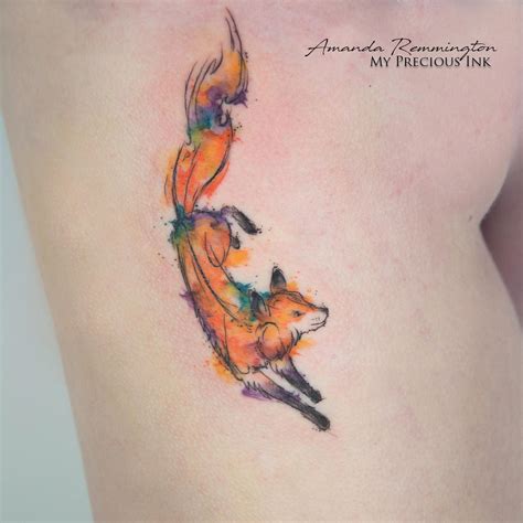 Freehand Watercolor Fox Tattoo By Mentjuh On Deviantart