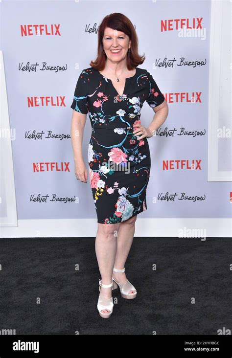 Kate Flannery Arriving To The Netflix Premiere Of Velvet Buzzsaw At Egyptian Theatre Stock