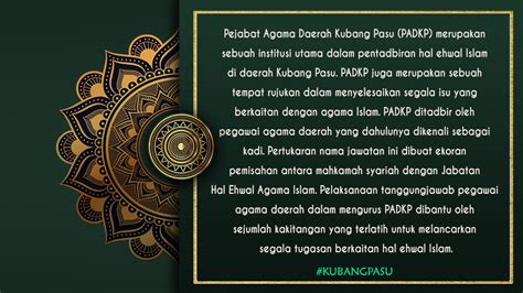 Yüzyılda kubang pasu, yarı bağımsız bir krallıktı. Pejabat Agama Daerah Kubang Pasu - Portal Rasmi Jabatan ...