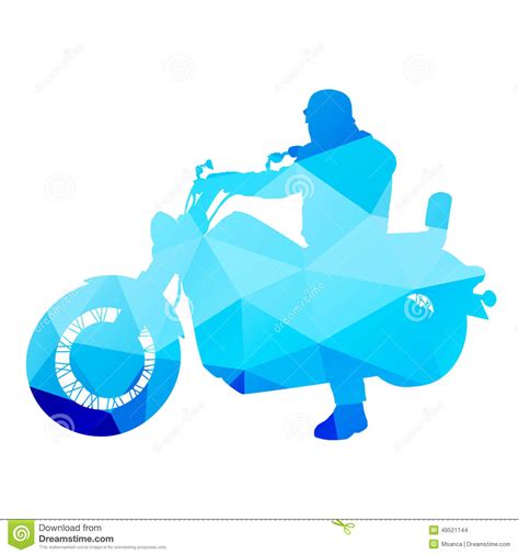 Rider On A Chopper Stock Vector Illustration Of Geometrical 49521144
