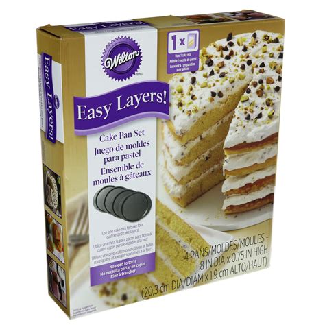 Wilton Easy Layers 8 In Round Cake Pan Set Shop Bakeware At H E B