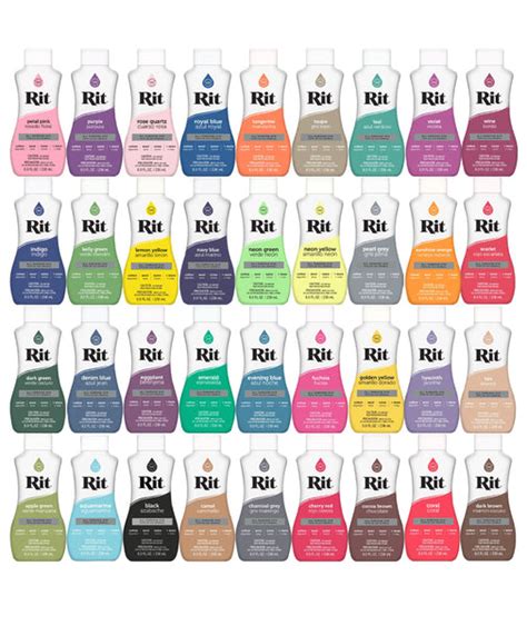 Rit Liquid Dye 34 Colours To Choose From Sew It