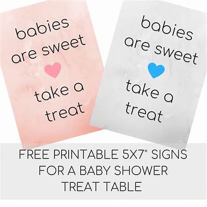 Shower Signs Printable Treat Sayings Sweet Table