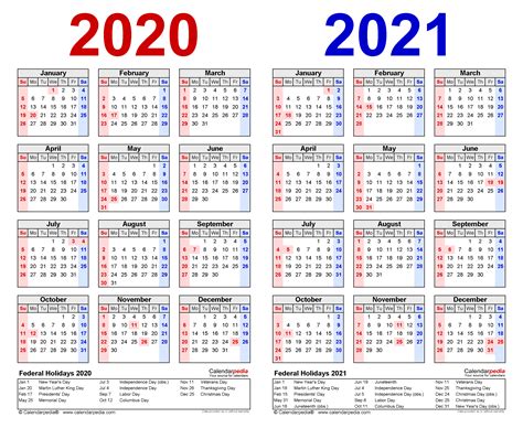 2020 Calendar 2021 Printable School Free Letter Templates