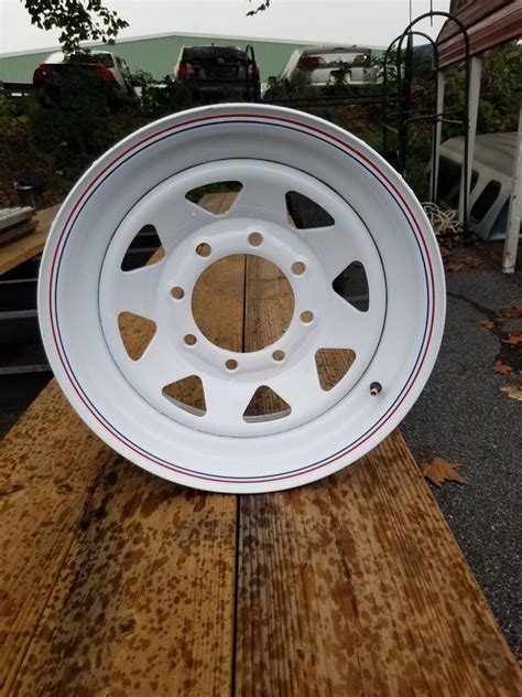 6 Brand New White Wagon Wheels 16 X 6 In 8 Lug For Sale In