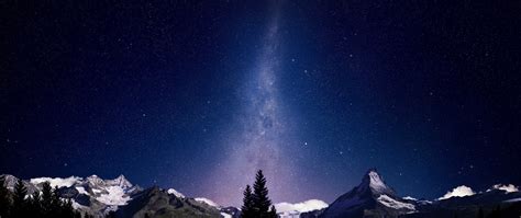 Swiss Alps Night 2560x1080 Rwallpaper