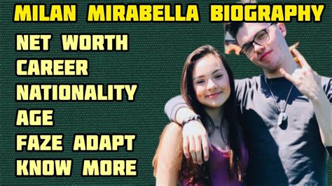 Milan Mirabella Biography What To Know About Faze Adapts Sister Youtube