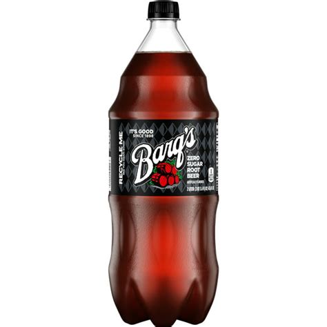 Barqs Zero Sugar Root Beer Soda Soft Drink 2 Liters