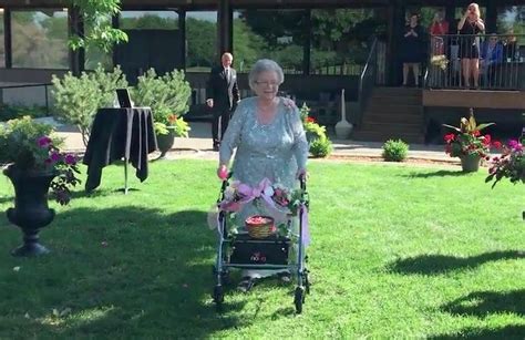 92 year old flower girl stars at granddaughter s wedding