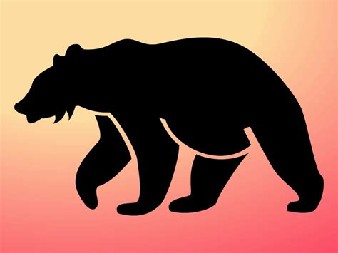 Bear Silhouette Vector Art And Graphics