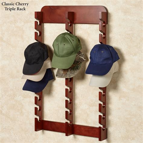 Wood Cap Display Wall Rack Holds Up To 30 Hats Cap Display Cap