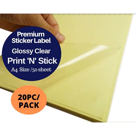 Clear Adhesive Printable Paper