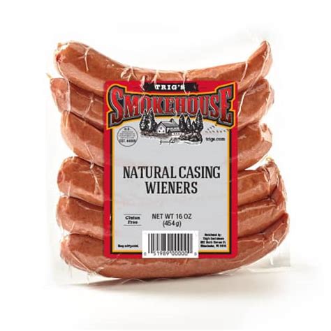 Natural Casing Wieners 14 16 Oz Trigs Smokehouse