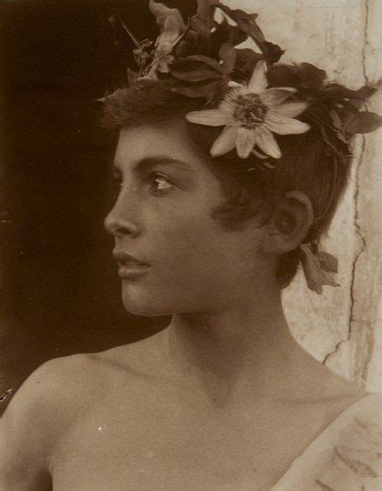 Sicilian Girl With A Wreath Of Passion Flowersca 1900