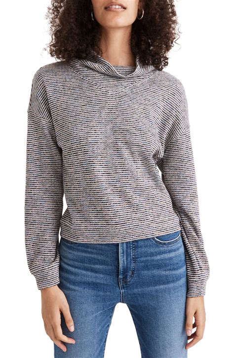 Women's Madewell Textured Turtleneck Top, Size Large - Blue | Fashion ...