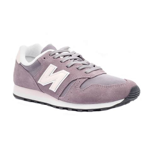 New Balance Womens 373 Lace Up Suede Sneakers Greypurple New