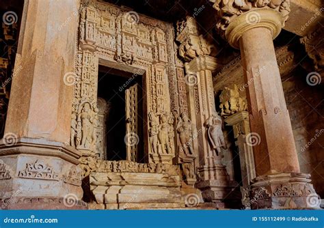 Interno Del Tempio Di Shive In Khajuraho India Materiali Illustrativi