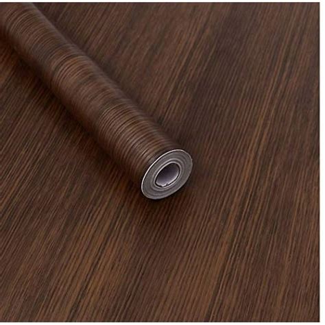 Dark Wood Grain Contact Paper Decorative Walnut Wood Look Self Adhesive