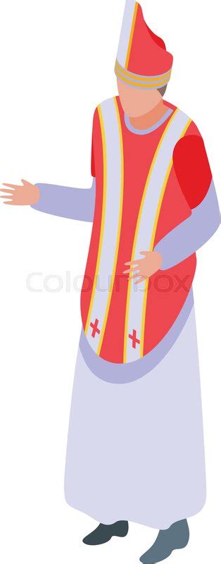 Catholic Priest Icon Isometric Of Stock Vector Colourbox