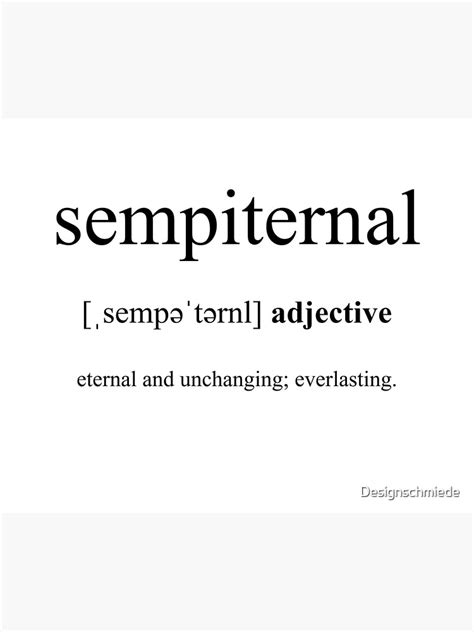 Sempiternal Definition Dictionary Collection Poster For Sale By Designschmiede Redbubble