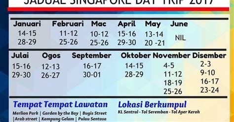 This is your all access pass to my trip to johor bahru recently untuk jom heboh jb 2017! PAKEJ PAKEJ PERCUTIAN MURAH: jadual ke singapore sepanjang ...