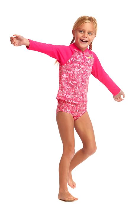 Funkita Toddler Girls Rash Shirt Painted Pink Coastal Kidswear