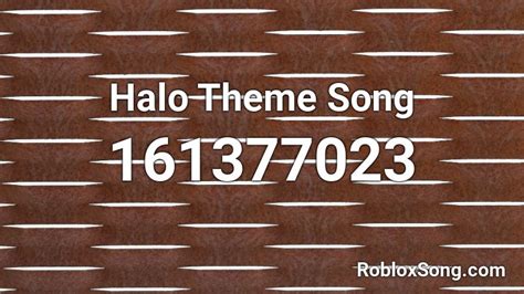 Halo Theme Song Roblox Id Roblox Music Codes