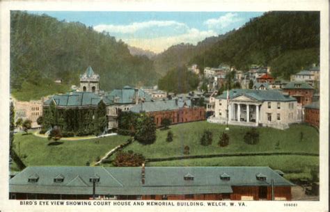 Courthouse And Memorial Building Welch Wv 1920s West Va West