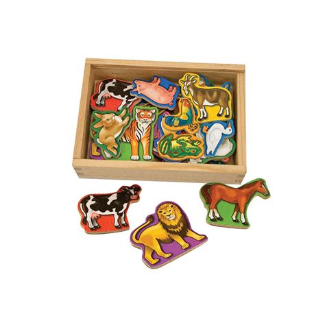 Melissa And Doug Magnetic Wooden Animals Set Multicolor Wooden