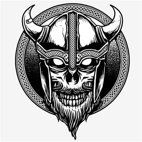 Viking Head Skull Design Skull Drawing Viking Drawing King Drawing