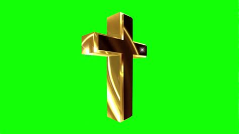 Golden Cross In Green Screen Youtube