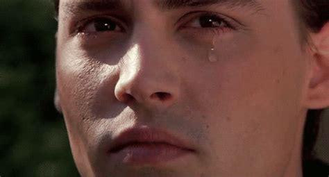 Johnny Depp Crying  By Hoppip Find And Share On Giphy
