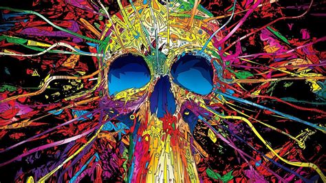 Download Trippy Skull Wallpaper Top Background By Tiffanycuevas