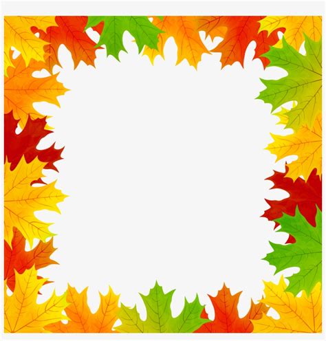 Fall Leaves Border Frame Png Clip Art Image Fall Leaf Border Free