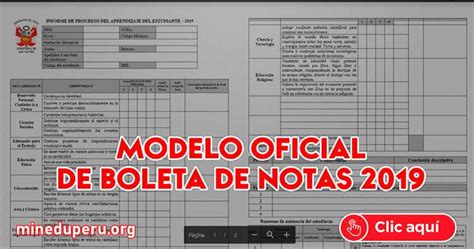 Modelo Oficial De Boleta De Notas Minedu Matific App Imagesee