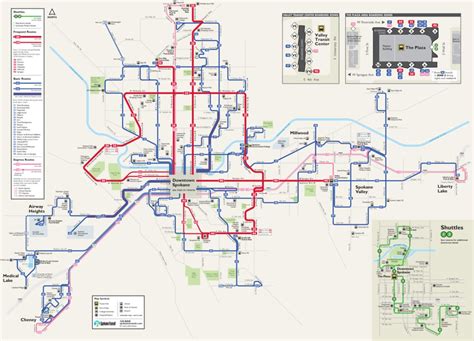 Transit Maps Official Map Bus Transit Of Spokane Washington 2012