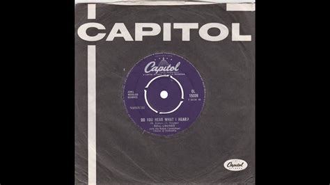 Bing Crosby Do You Hear What I Hear Uk Capitol 1963 Youtube