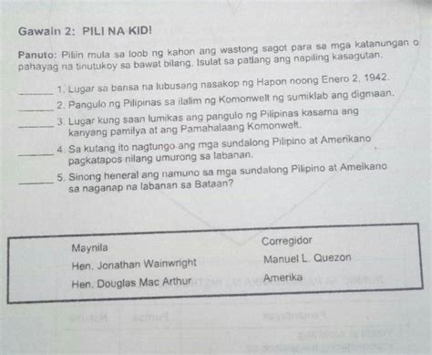 Panuto Isulat Sa Loob Ng Mga Kahon Angletra Ng Mga Salitang Tinutukoy