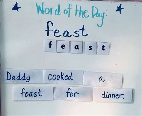 Word Of The Day Vocabulary Activity Early Education Zone