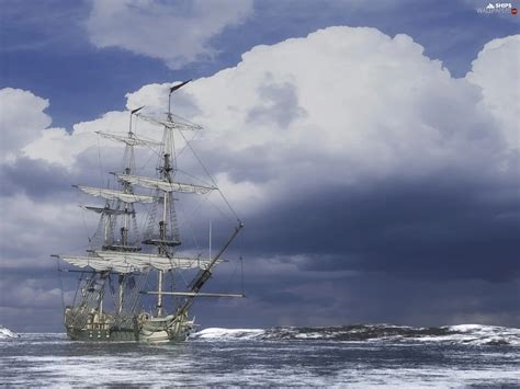 Clouds Sailing Vessel Sea Ships Wallpapers 1600x1200