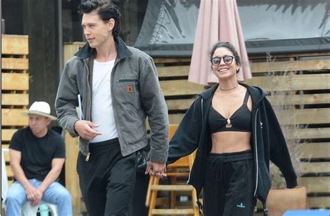 Vanessa Hudgens Gets Pulses Racing In Sports Bra And Sweatpants As She Goes Strolling Hand In