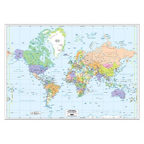 World Political Map Laminated Wildgoose Education