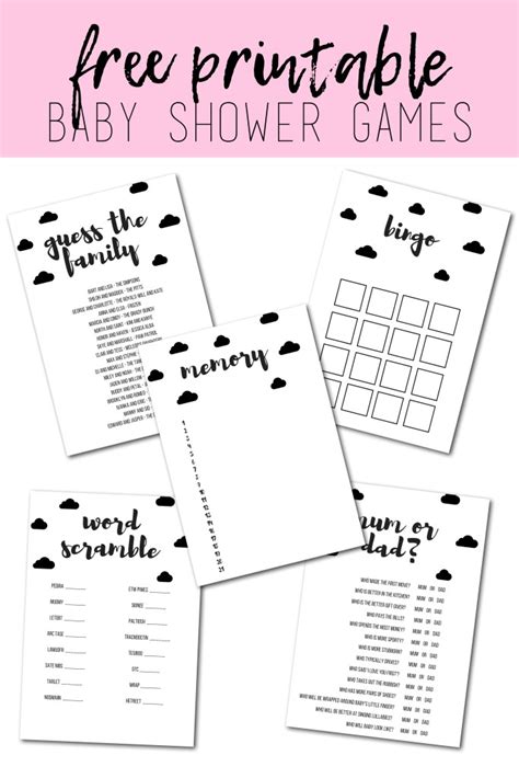 20 Printable Baby Shower Games That Are Fun To Play Tip Junkie