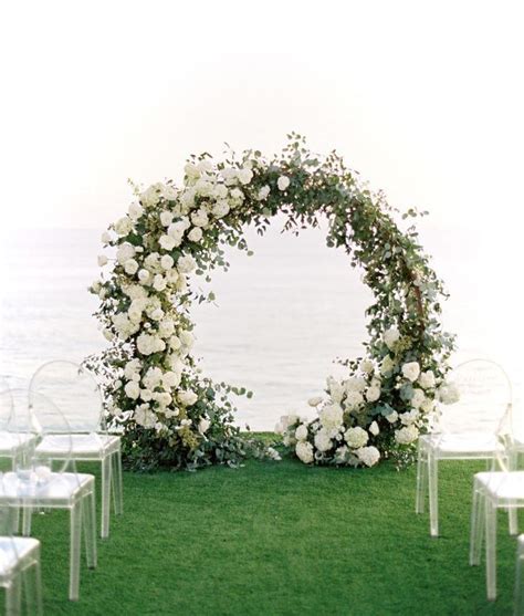 White Florals And Greenery For The Part Of The Arch That Will Be Dead