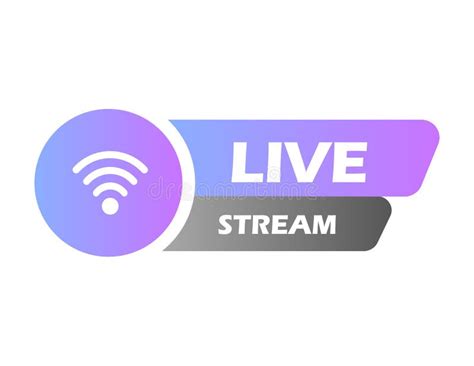 Live Stream Sign Emblem Logo Vector Illustration Social Media Icon