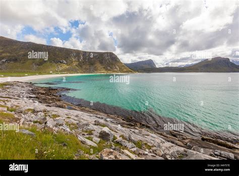 Haukland Beach Lofoten Islands Norway Stock Photo Alamy