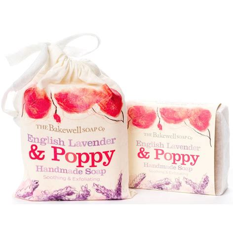 Lavender And Poppy Seed Soap And Gift Bag By The Bakewell Soap Company