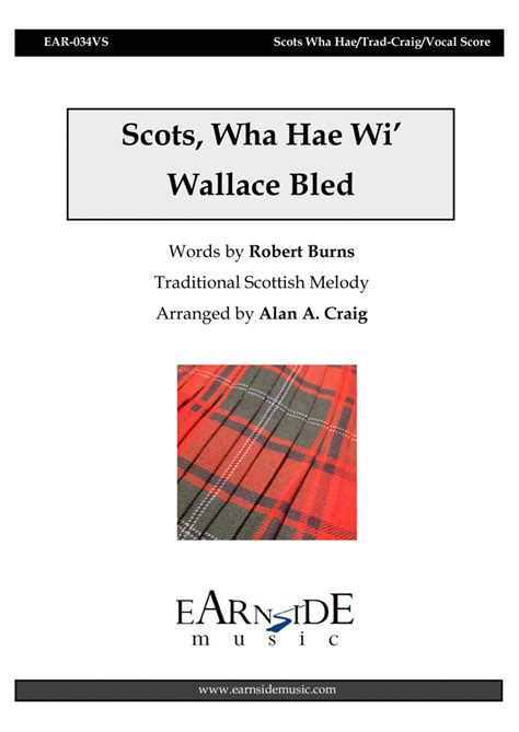 Scots Wha Hae Wi Wallace Bled Sheet Music Traditional Scottish