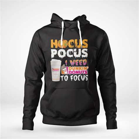 Hocus Pocus I Need Dunkin Donuts To Focus Shirt Long Sleeve Ladies Tee
